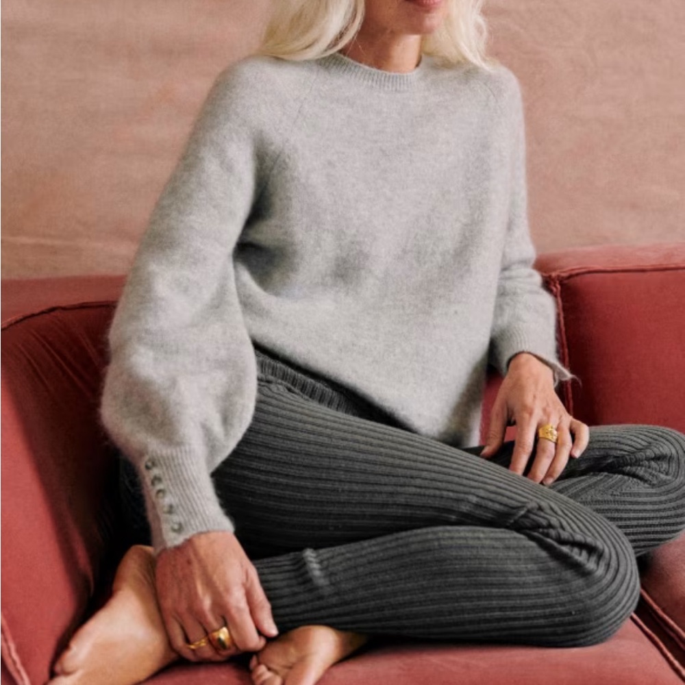 Sezane Louise Jumper Heather Grey Size XS